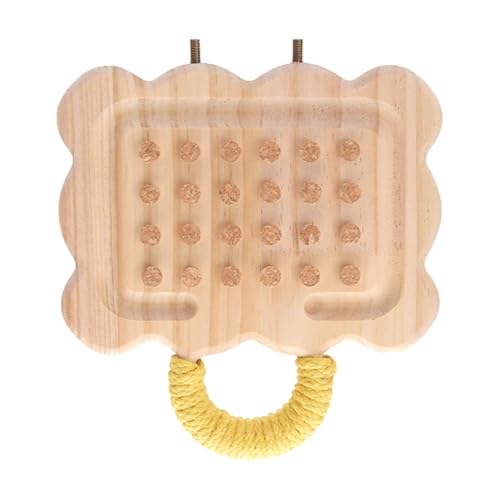KiBcsLic Papagei Spielzeug Aus Holz, 17,1 X 16,5 cm, Käfigzubehör, Kauen, Korken, Ziehen, Klettern KiBcsLic Papagei Spielzeug Aus Holz, 17,1 X 16,5 cm, Käfigzubehör, Kauen, Korken, Ziehen, Klettern von KiBcsLic