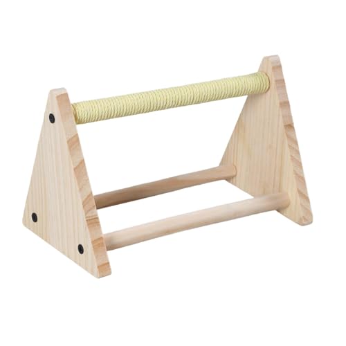 KiBcsLic Papageiensitzstange Aus Holz Zur Krallenpflege Und Beschäftigung, Geeignet für Wellensittiche Und Unzertrennliche, Gelb KiBcsLic Papageiensitzstange Aus Holz Zur Krallenpflege Und Beschäftigung, Geeignet für Wellensittiche Und Unzertrennliche, Gelb von KiBcsLic