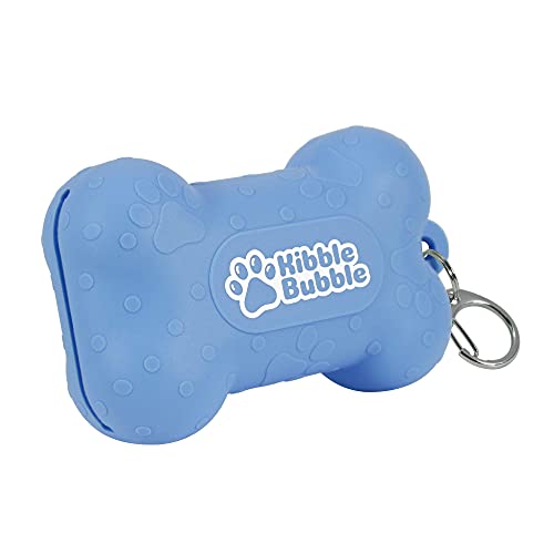 Kibble Bubble Leckerli-Tasche für Hunde, Silikon, kleine Trainingstasche, tragbar, wasserdicht, für den Außenbereich, Blauer Knochen von Kibble Bubble