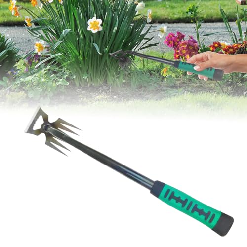 Kidmis Gartenarbeit Hand Unkrautstecher, Unkrautstecher, Fugenkratzer Unkraut, Outdoor-Garten-Reinigungsschaufel, Gartengeräte, Profi Trimmer Unkraut Geeignet zum Jäten (6 Zähne) von Kidmis