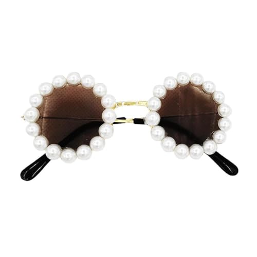 Katzen Sonnenbrille Haustier Welpe Perlen Sonnenbrille Puppen Brille Kleine Hunde Cosplay Foto Requisite Niedliche Sonnenbrille Kätzchen Katzen Sonnenbrille UV Schutz Haustier Sonnenbrille von KieTeiiK