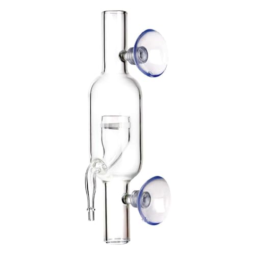 KieTeiiK Glas Inline CO2-Diffusor Mit Saugnäpfen Für Aquarium Bepflanzt Für Tank Klares Glas 2 Größen Aquarium Versorgungszubehör CO2-Diffusor Inline Zerstäuber Für Aquarienpflanzen von KieTeiiK