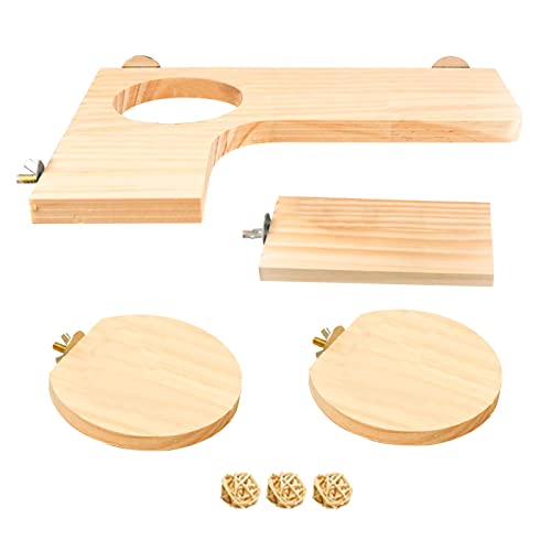 KieTeiiK Hamster Spielplatz Spielzeug Hamster Holz Plattform Und Treppe Hamster Plattform Für Käfig Chinchillas Käfig Plattform Käfig Spielzeug Hamster Plattform Für Käfig von KieTeiiK