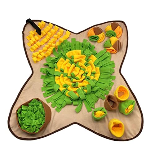 KieTeiiK Snuffle Mat Fleece Futtersuche Fähigkeiten Training Hund Fütterung Matte Interaktives Haustier Spielzeug Schnüffelmatte Spielzeug Indoor Hunde Versorgung Hundebedarf Für Mittlere Hunde von KieTeiiK