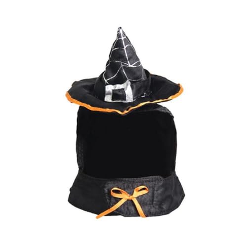 Niedlicher Halloween Thema Cosplay Hexe Für Katze Hund Kostüm Halloween Cosplay Warme Kopfbedeckung Hunde Katzenzubehör Haustier Für Katze Haustier Für Kleine Tiere Haustier von KieTeiiK