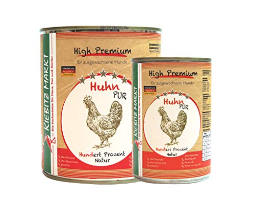 Kiebitzmarkt High Premium Dose Huhn pur Hundefutter Nassfutter (12x800 g) von Kiebitz Markt