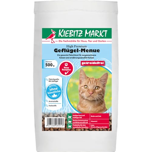 Kiebitzmarkt High Premium Geflügel-Menue getreidefrei - Alleinfuttermittel für ausgewachsene und ernährungssensible Katzen - 10 kg von Kiebitz Markt