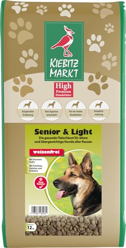 Kiebitzmarkt High Premium Hundefutter Trockenfutter Senior & Light (12 kg) von Kiebitz Markt