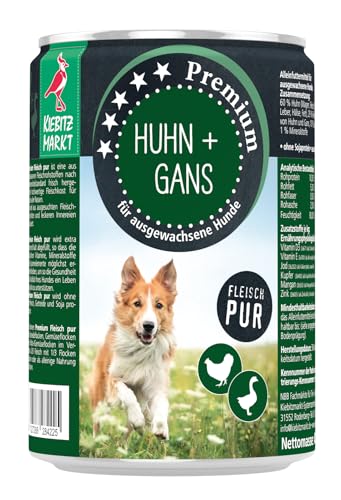 Kiebitzmarkt Premium Dose Huhn & Gans Hundefutter Nassfutter (12x800 g) von Kiebitz Markt