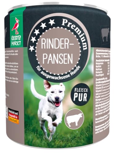 Kiebitzmarkt Premium Dose Rinder-Pansen Hundefutter Nassfutter (12x800 g) von Kiebitz Markt