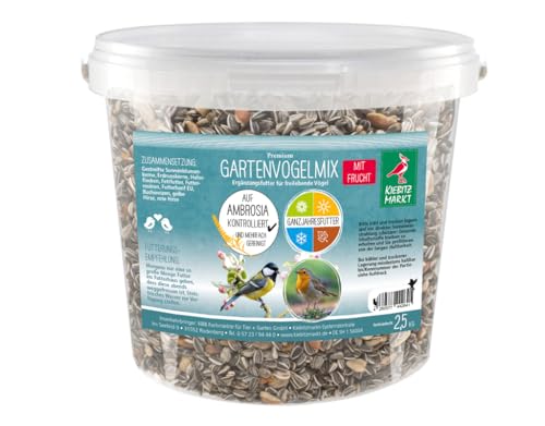 Kiebitzmarkt Premium Gartenvogelmix (Eimer) 2,5 kg Wildvogel Vogelfutter von Kiebitz Markt