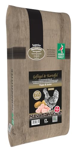 Kiebitzmarkt Superior Hundefutter Trockenfutter Puppy Junior Geflügel + Kartoffel (12 kg) von Kiebitz Markt