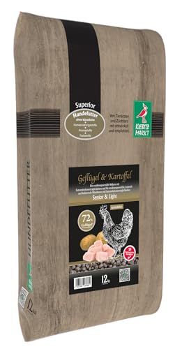 Kiebitzmarkt Superior Hundefutter Trockenfutter Senior/Light Geflügel + Kartoffel getreidefrei (12 kg) von Kiebitz Markt