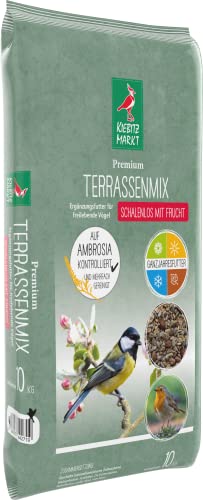 Kiebitzmarkt Wildvogelfutter Terrassenmix schalenlos, ganzjährig, Spezial mit Frucht10 kg von Kiebitz Markt