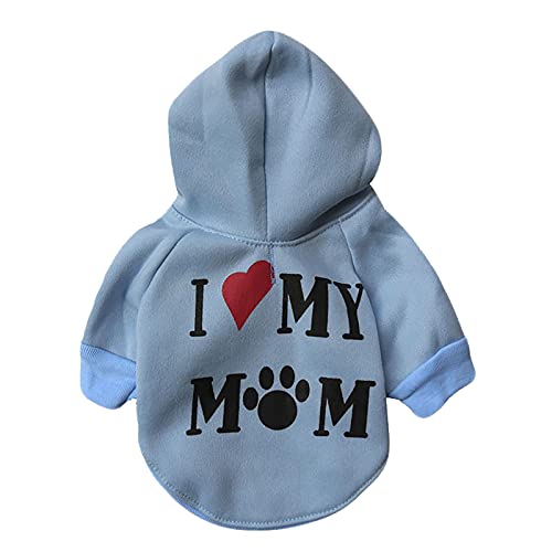 Kielsjajd Hundepullover Für Mittelgroße Hunde Mode Kleintierkostüm T-Shirt Hundemischung Welpe Kleidung Baumwolle Tierkleidung Hundepullover Mit Öffnung Für Geschirr (Blue, M) von Kielsjajd