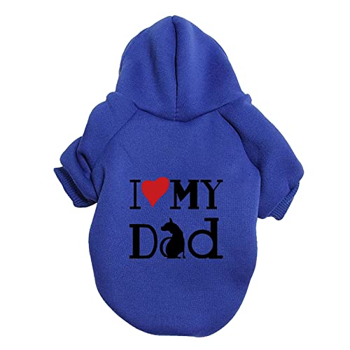 Kielsjajd Warme Hundepullover, Hunde Kapuzenpulli Pet Bekleidung Hunde Shirt Wärmer Pullover Jackett Mantel Hunde Hoodie Hundehoodie Winter Welpe Sweater Hundemantel Kleidung für Kleine (a-Blue, M) von Kielsjajd