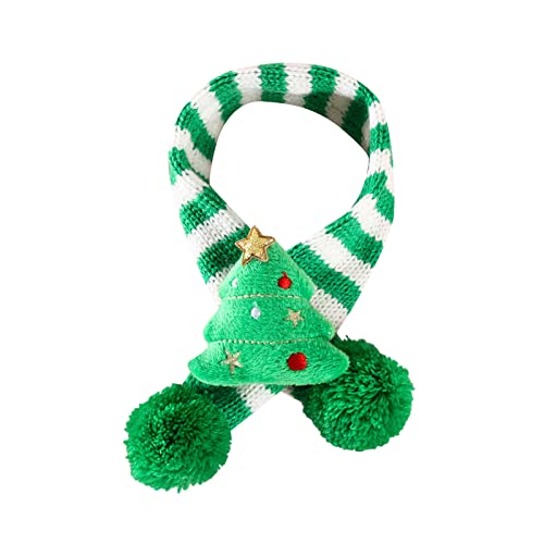 Mini Weihnachtsschal, Weihnachten Haustier Schal, Mini Weihnachten Schal für Hund Katze / Weinflasche Dekoration, Gestrickte Schals für Weihnachten Party Urlaub Esstisch Ornament, DIY (B, One Size) von Kielsjajd