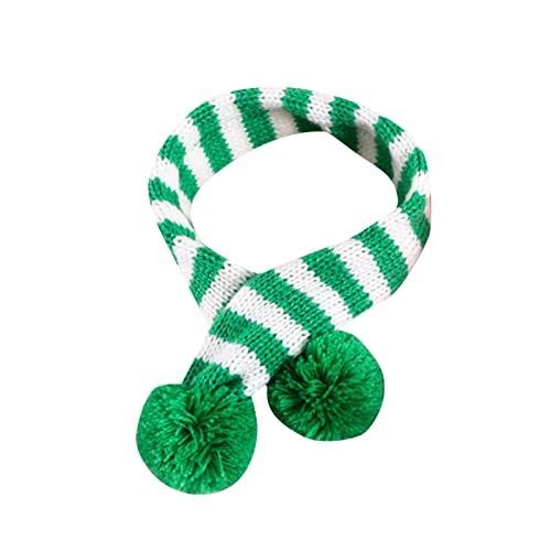 Mini Weihnachtsschal, Weihnachten Haustier Schal, Mini Weihnachten Schal für Hund Katze / Weinflasche Dekoration, Gestrickte Schals für Weihnachten Party Urlaub Esstisch Ornament, DIY (GN2, One Size) von Kielsjajd