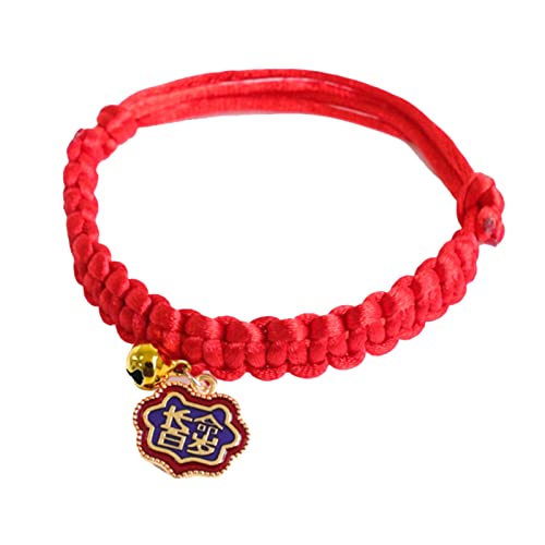 Kigauru Haustier-Bogen-Kragen Hundehalsband Urlaub Dress Up Schnalle Design Haustier Halsband Hals Zubehör mit Glocke for Fotografieren Dunkelrosa (Color : Bronze Red) von Kigauru