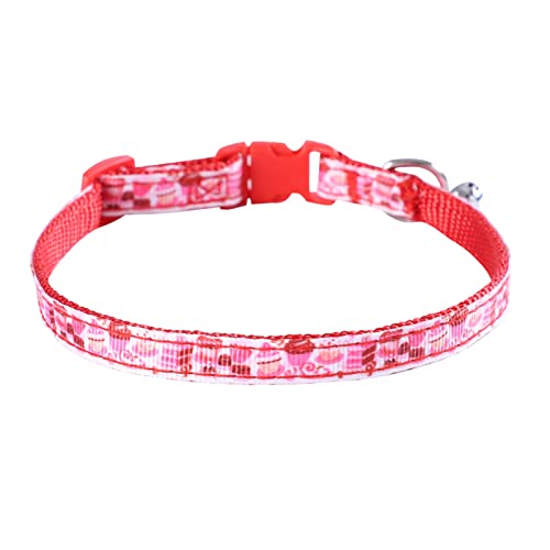 Kigauru Haustier-Bogen-Kragen Katzenhalsband mit dekorativer Schnalle, Hundehalsband mit Glöckchen for Valentinstag, Rosa (Color : Pink) von Kigauru