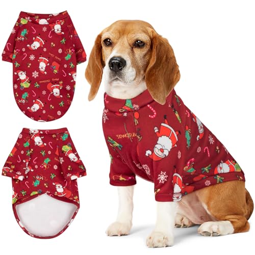 Kiiwah Weihnachten Hundepullover, Winter Warmer Hund Katze Pullover Kleidung Haustier Mantel Kostüm Welpenpullover Pullover Bekleidung für kleine mittelgroße Hunde von Kiiwah