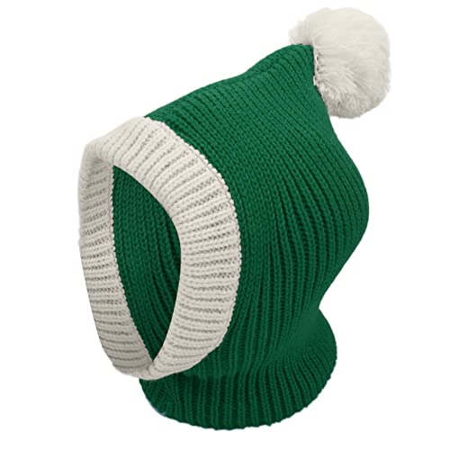 Haustier-Wintermütze – Hunde-Wintermütze, Rote Haustier-Weihnachts-Winter-warme Strickmütze für Kleine und Mittelgroße Hunde, Welpen, Katzen (L) von Kikumi