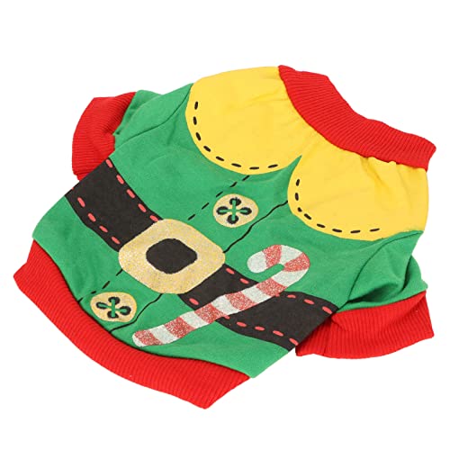 Hunde-Weihnachtshemden, Haustier-Weihnachtsoutfit, Atmungsaktiv, Elastisch, Weich, Schweißabsorbierend, Polyester, Weihnachtlicher Aufdruck (M) von Kikumi