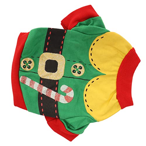 Hunde-Weihnachtshemden, Haustier-Weihnachtsoutfit, Atmungsaktiv, Elastisch, Weich, Schweißabsorbierend, Polyester, Weihnachtlicher Aufdruck (S) von Kikumi