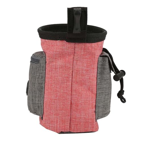 Kikumi Hunde-Leckerli-Tasche, Haustier-Trainingstasche, Haustier-Trainingstasche, Hunde-Leckerli-Beutel (Rot) von Kikumi