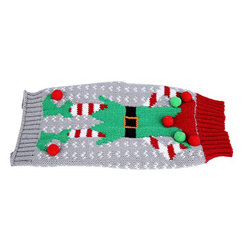 Weihnachts-Hundepullover für Kleine Hunde – Modischer Warmer Weihnachtspullover für Haustiere, Weihnachtspartys, Kostümdekoration für Hunde, Welpen, Katzen (M) von Kikumi