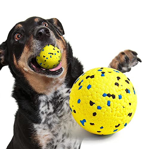 Kimee Hundebälle Tennisball Hundespielzeug für aggressive Kauer, langlebiges Zahnen Hundespielzeug, schwimmendes Wasserspielzeug, Apportierbälle für große, mittelgroße und kleine Hunde und Welpen (1 von Kimee