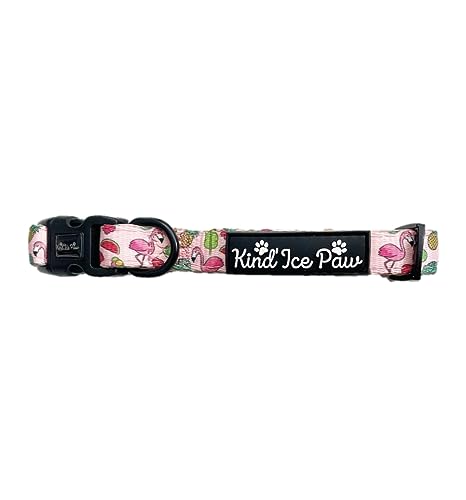 Verstellbares Hundehalsband für jeden Welpen – Kind'Ice Paw Kollektion (L, La Vie en Rose) von Kind'Ice Paw