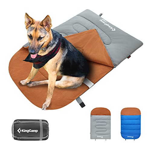 KingCamp Hundeschlafsack Hundedecke Warm Hundebett Premium Haustier Decke Leichtgewicht Decke für Katzen und Hunde Grau 110 x 70 cm von KingCamp