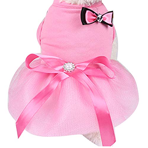 KingbeefLIU Haustier Kleidung Sommer Bowknot Design Party Hochzeit Hund Welpe Prinzessin Kleid Haustier Rock Kostüm Blau 2XL von KingbeefLIU