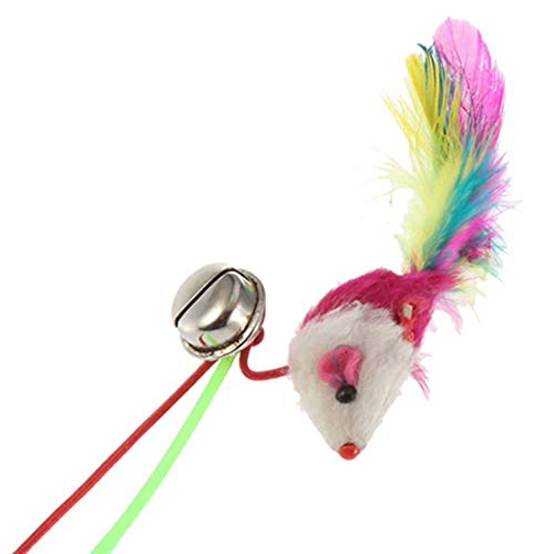 KingbeefLIU Spielzeug für Katzen, Haustier, Katzen, The Dangle Faux Maus Feather Rod Lustiges Spielzeug von KingbeefLIU