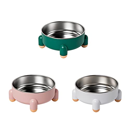 Kingke Edelstahl Katzennapf Katze Futternapf Hundenapf Haustier Futternapf Anti Skid Pet Bowl Hund Wassernapf Anti Slip Hundenapf von Kingke