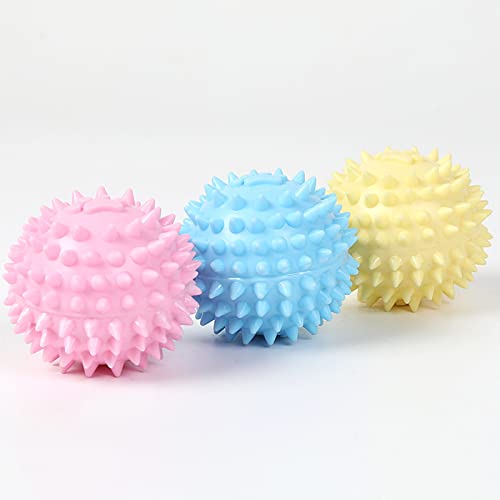 Kingke Hunde Spiky Ball Spielzeug Kein Quietschen für Kleine Mittlere Große Hunde Zahnen 6,1 cm Interaktives Welpen-Kauspielzeug für Training von Kingke