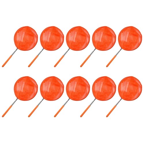 Kioball Fischernetz, Orange, Insektenfangnetz für den Außenbereich, Teleskop, aus Edelstahl, für Kinder, tragbar, teleskopisch von Kioball