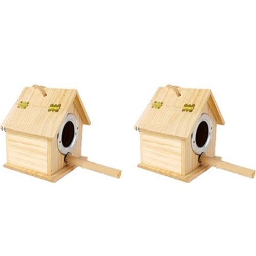 Kioball Vogelhaus für Papageien, Umweltschutz, Vogelnest, Schlüpfen, Warmes Nest, Schönes Handgefertigtes Hängendes Vogelhaus M von Kioball