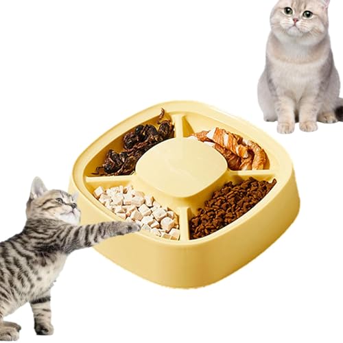 Kioriur Cat Slow Feeder Nassfutter, Slow Feeder für Katzen,Higher Edges Pet Slow Feeder Slow Bowl - Lustiger interaktiver Katzen-Puzzle-Futterspender, Welpentraining für Kätzchen, die schnell fressen, von Kioriur