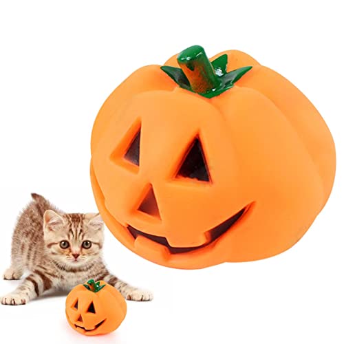 Kioriur Halloween-Squishy-Spielzeug – Halloween-Hundespielzeug | Sprechendes Spielzeug für Haustiere. Langlebiges Kauspielzeug in Kürbisform für Haustiere von Kioriur