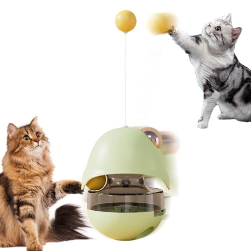 Kioriur Katzen-Leckerli-Spender-Spielzeug, Leckerli-Puzzle-Spielzeug für Katzen - Kitten Snacks Versuchungsball - Katzen-Leckerli-Spender, Katzen-Leckerli-Futterspielzeug mit Katzenminze-Bällen für von Kioriur