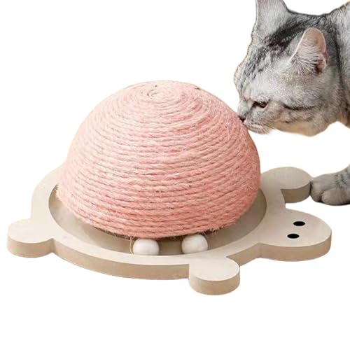 Kioriur Katzenkratzball, Katzenkratzbrett | Schildkrötenförmige Sisal-Kratzhalbkugel – Sisal-Halbkugelschaber, verschleißfest, langlebig von Kioriur