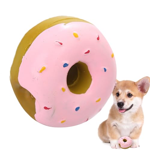 Kioriur Kauspielzeug für Hunde, Donut-förmiges Hundespielzeug | Donut-förmiges, quietschendes Kauspielzeug für Hunde, Trainingszubehör von Kioriur