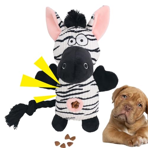 Kioriur Pet Plush Sound Toy, Cartoon Animal Tething Chew Toys, Dog Enrichment Toys for Indoor Play, Dog Exercise Toys, Dog Treat Dispenser Toy von Kioriur