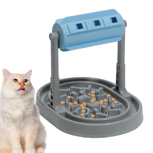 Kioriur Slow Feeder Haustierspielzeug, rollendes Haustier-Puzzle-Spielzeug, verstellbarer Futternapf für Hunde und Katzen, langsames Futter für Haustiere, Kätzchen, Hunde, Katzen von Kioriur