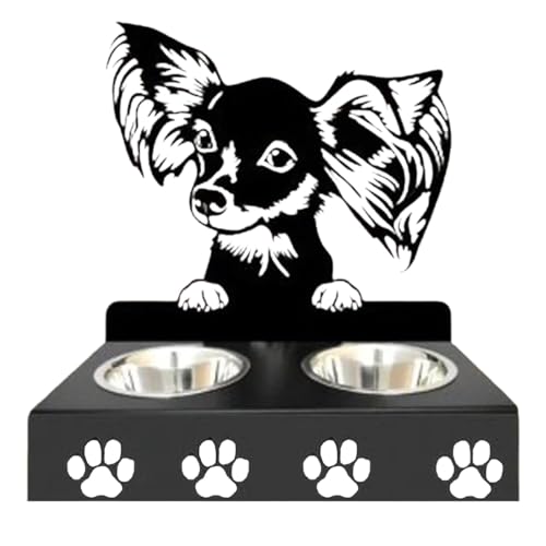 Pet Dog Bowls - Futternapf Hunde, Kreative Hundenäpfe | Lustige Niedliche Hundenäpfe Neuheit Abnehmbare Futternapf Halter Edelstahl Schmiedeeisen Hundenapf zum Füttern von Hunden Welpen von Kioriur