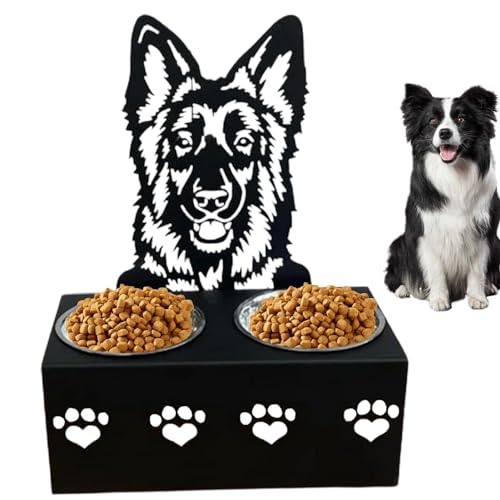 Pet Dog Bowls - Futternapf Hunde, Kreative Hundenäpfe | Lustige Niedliche Hundenäpfe Neuheit Abnehmbare Futternapf Halter Edelstahl Schmiedeeisen Hundenapf zum Füttern von Hunden Welpen von Kioriur