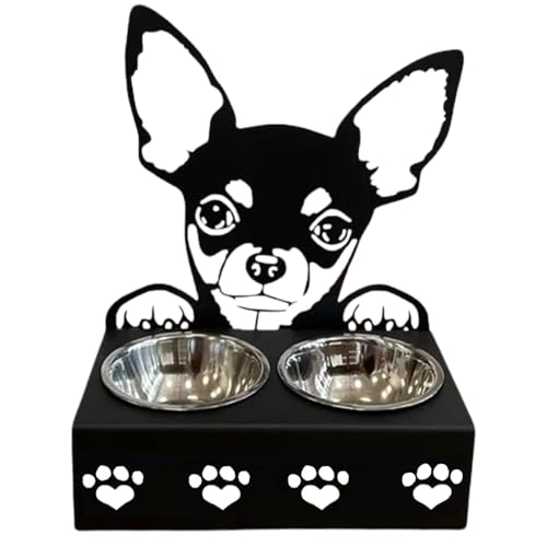 Pet Dog Bowls - Futternapf Hunde, Kreative Hundenäpfe | Lustige Niedliche Hundenäpfe Neuheit Abnehmbare Futternapf Halter Edelstahl Schmiedeeisen Hundenapf zum Füttern von Hunden Welpen von Kioriur