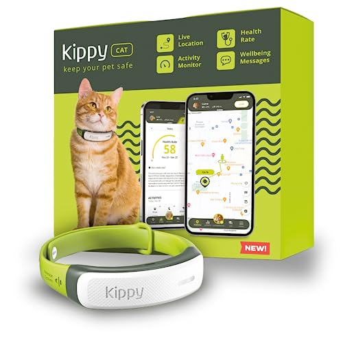 Kippy - GPS-Halsband für Katzen Cat Color - Tracker und Gesundheits- und Aktivitätstracker - GPS-Halsband für Katzen mit Antistropfsystem und sofortigem Alarm - GPS-Halsband für virtuelle Grenzen von Kippy